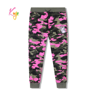 Dívčí maskáčové tepláky Kugo ST8826 růžové